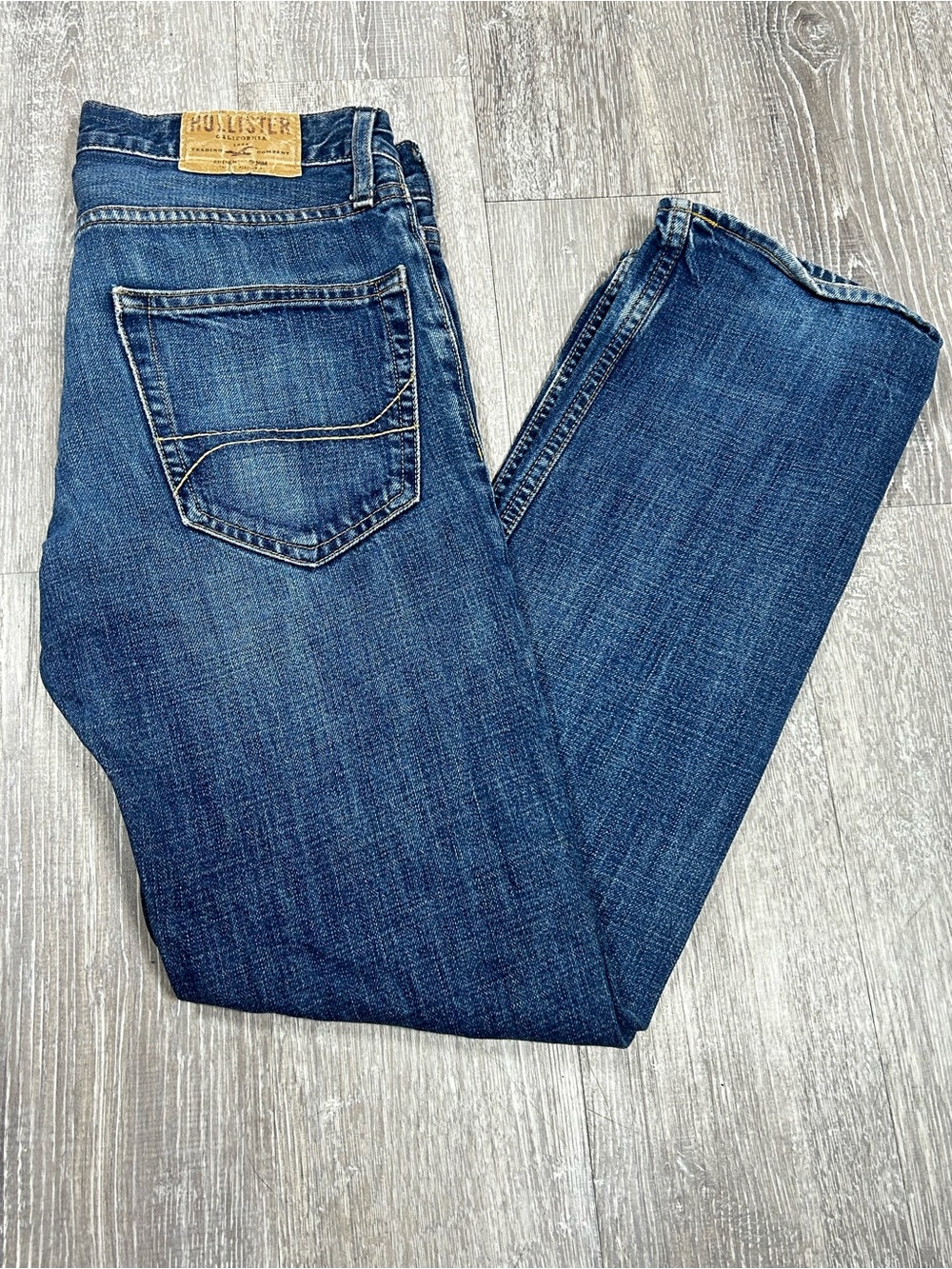 Hollister Huntington Jeans 30x30 Low Rise Slim Straight Button Fly Y2K Cotton